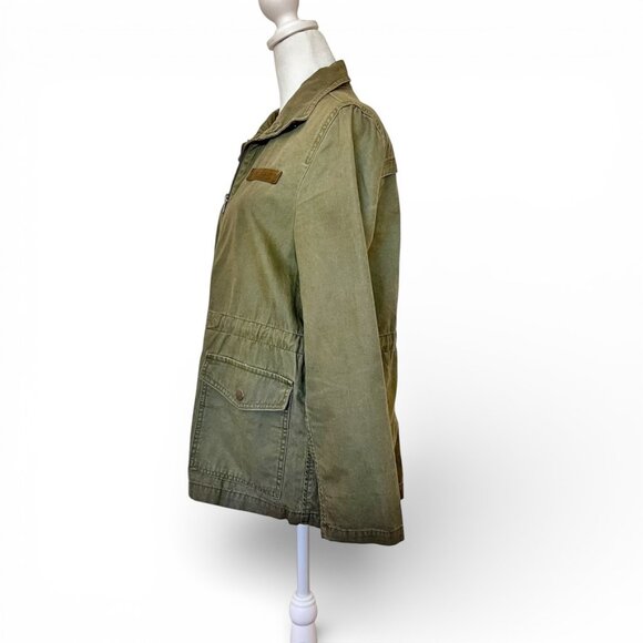 BP Olive Utility Jacket Small Soft Grunge Military Cargo Anthro Style - Picture 4 of 12
